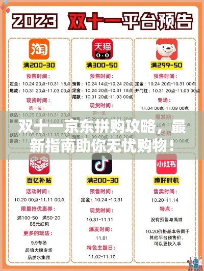 雙十一京東拼購(gòu)攻略，最新指南助你無(wú)憂購(gòu)物！