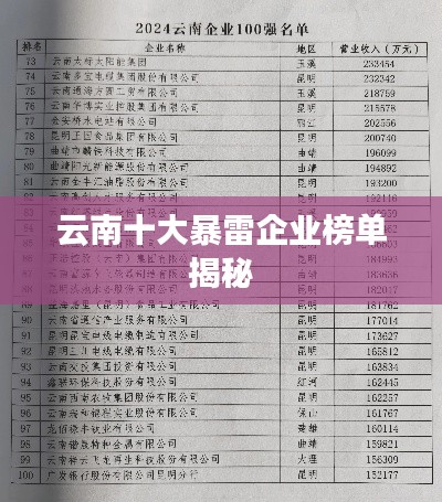 云南十大暴雷企業(yè)榜單揭秘