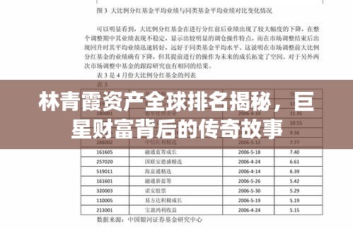 林青霞資產(chǎn)全球排名揭秘，巨星財(cái)富背后的傳奇故事