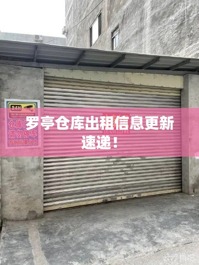 羅亭倉庫出租信息更新速遞！