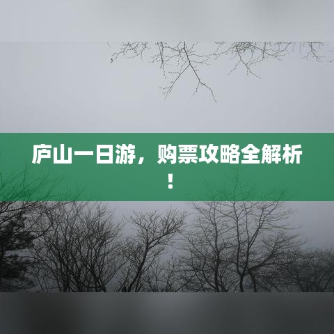 廬山一日游，購票攻略全解析！