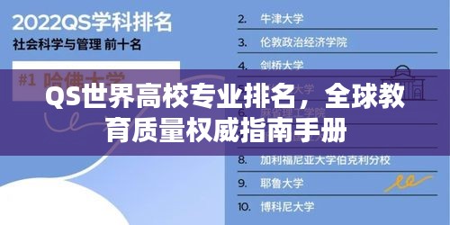 QS世界高校專業(yè)排名，全球教育質(zhì)量權威指南手冊