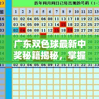 廣東雙色球最新中獎(jiǎng)秘籍揭秘，掌握技巧，輕松贏大獎(jiǎng)！