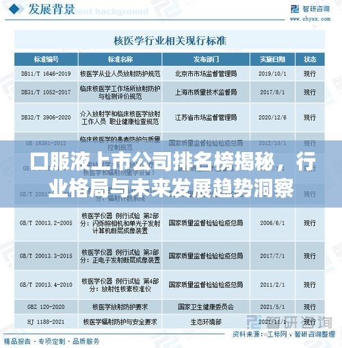 口服液上市公司排名榜揭秘，行業(yè)格局與未來發(fā)展趨勢洞察