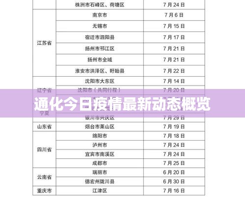 通化今日疫情最新動(dòng)態(tài)概覽