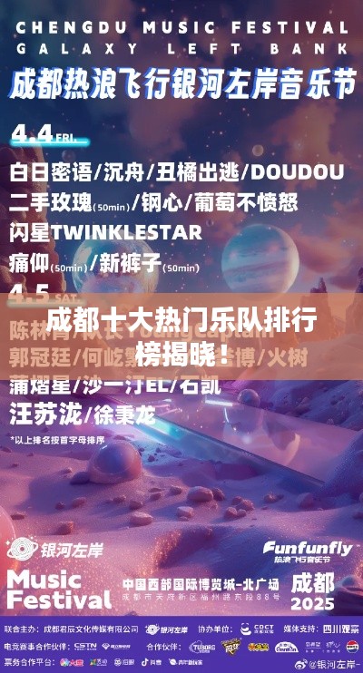 成都十大熱門樂隊排行榜揭曉！