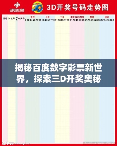 揭秘百度數(shù)字彩票新世界，探索三D開獎奧秘！