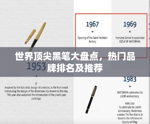 世界頂尖黑筆大盤點，熱門品牌排名及推薦